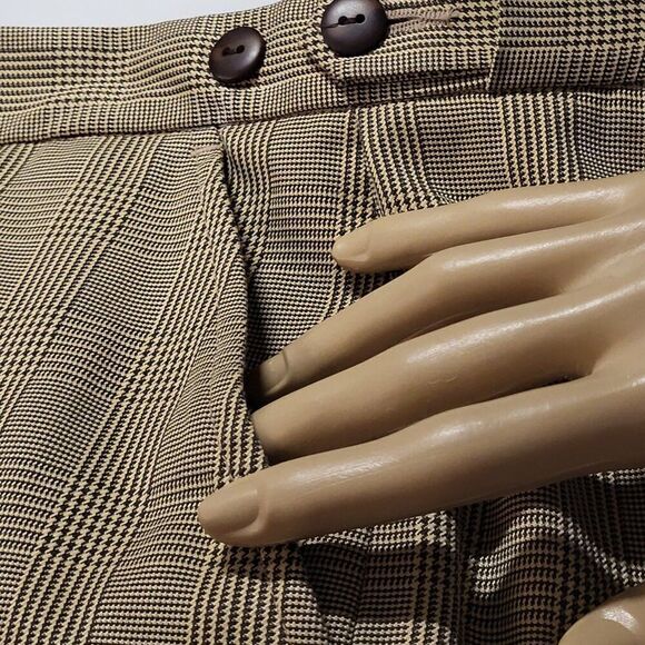Westbound, Not Worn, Brown & Tan Houndstooth Pattern Women's Pantss, Size 12 - Picture 5 of 6